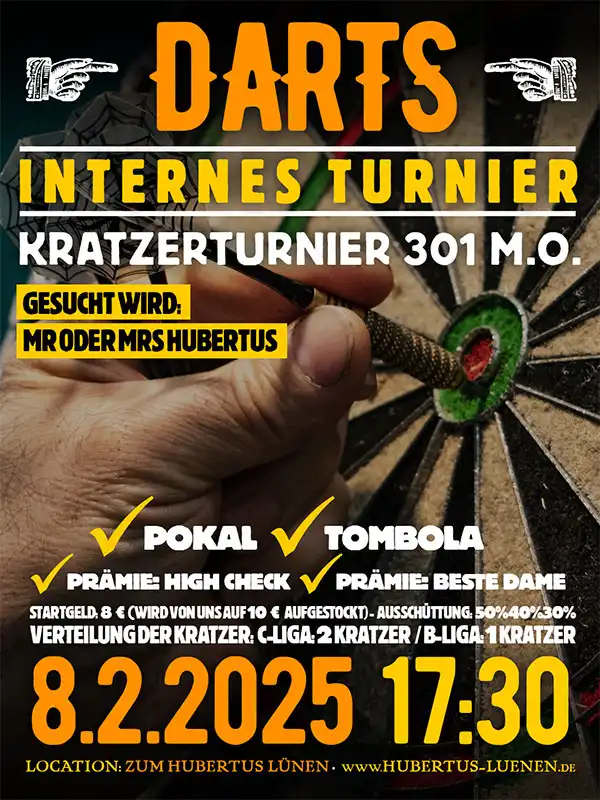 Dart Turnier am 08.02.2025