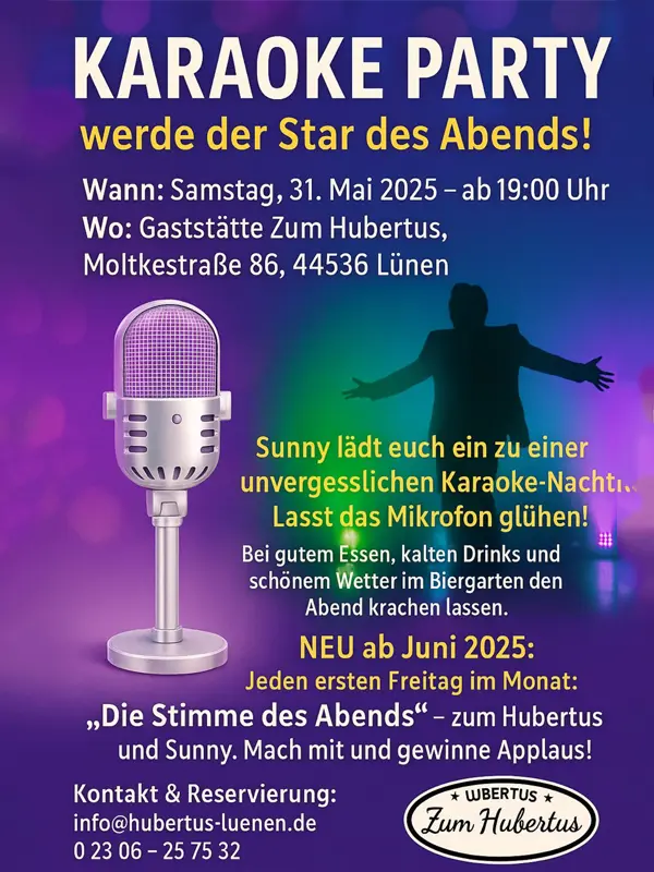 Karaoke Party am 31.05.2025